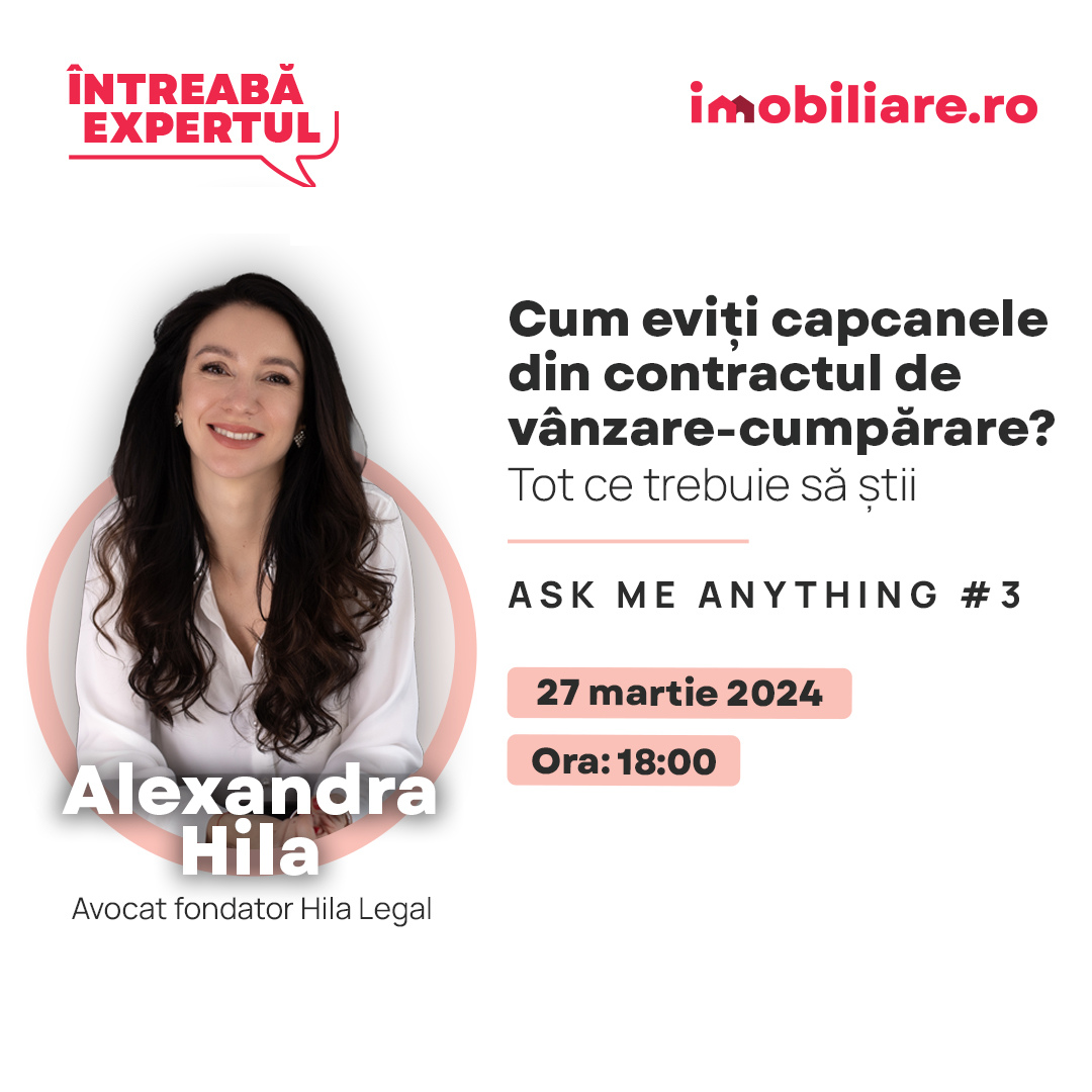Cum te ferești de capcanele din contractele de vânzare-cumpărare și de închiriere? Participi la webinarul „Întreabă expertul” și te duci pregătit la semnare – Ştiri imobiliare, Ştirea zilei